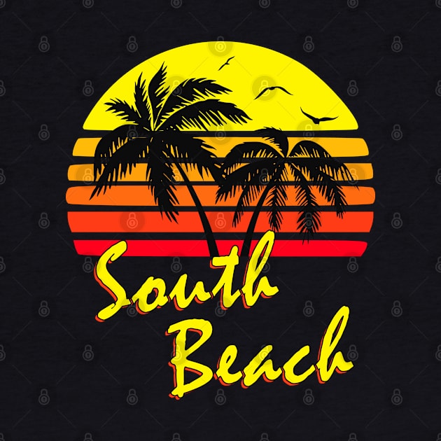 South Beach Retro Sunset by Nerd_art